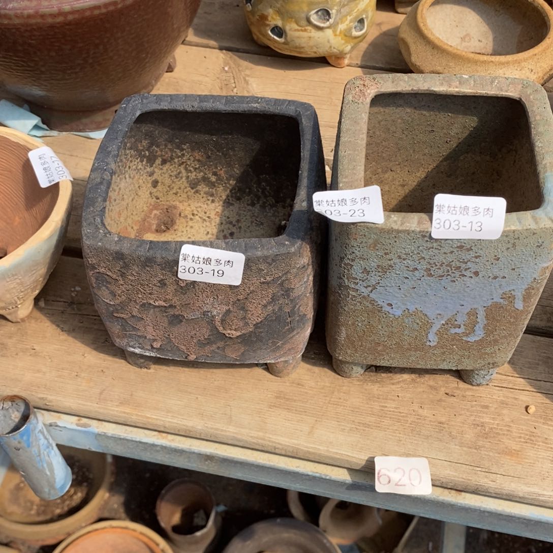 红陶差***生23号两个多肉盆组合