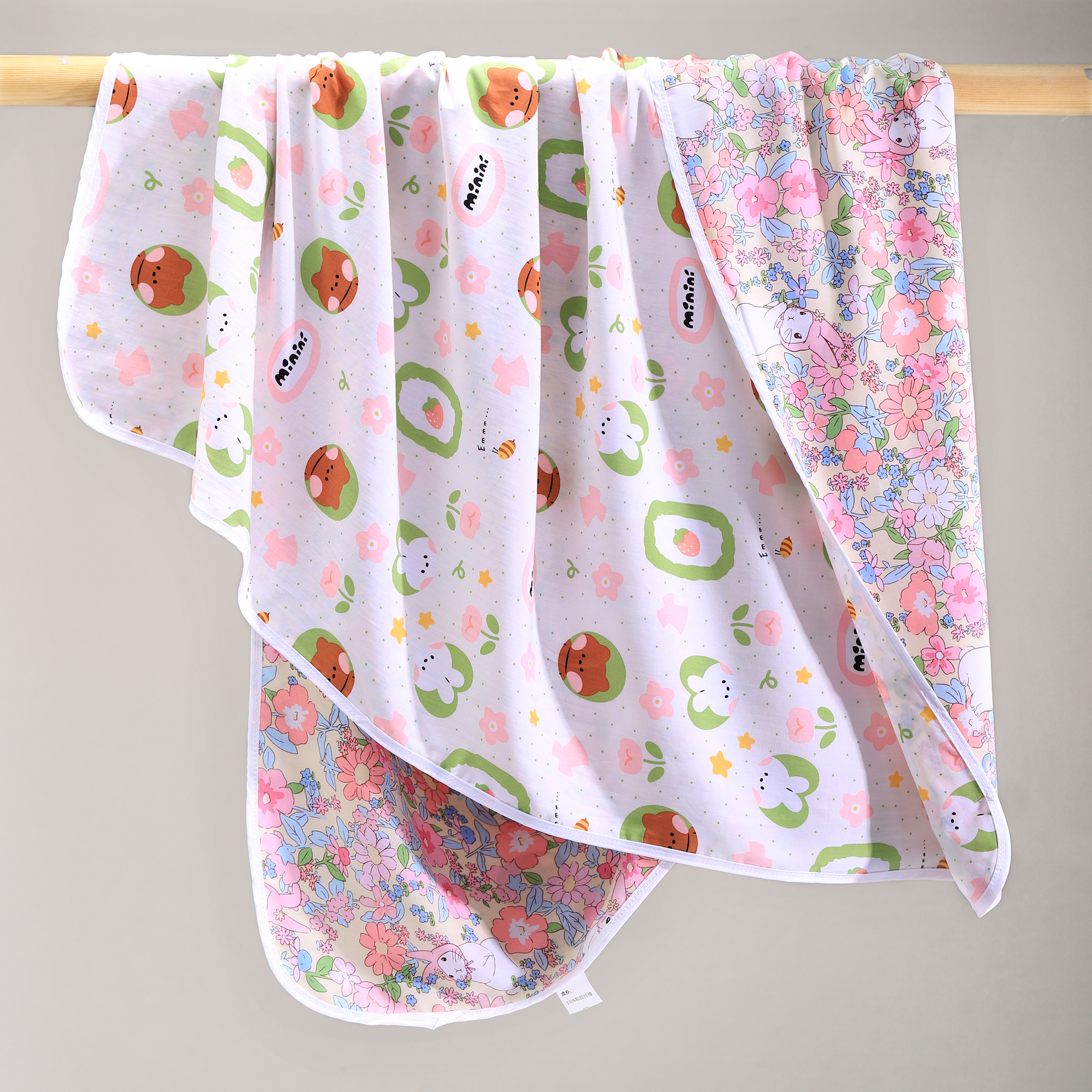 591393人造棉盖毯冷感薄盖被夏凉被空调被午睡毛巾被飞机航空沙发