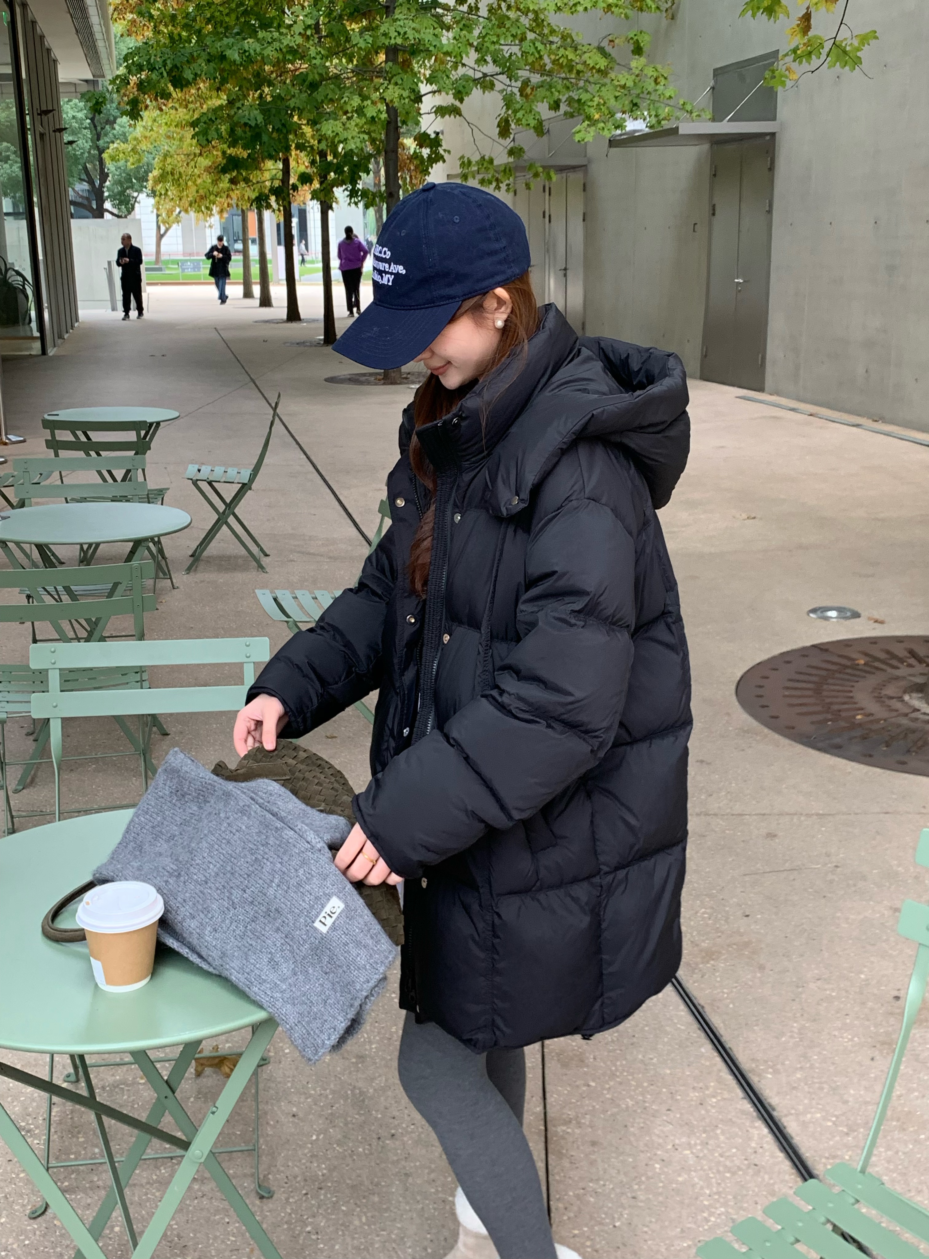 ZHANG&ATF韩版时尚显瘦中长款羽绒服8092