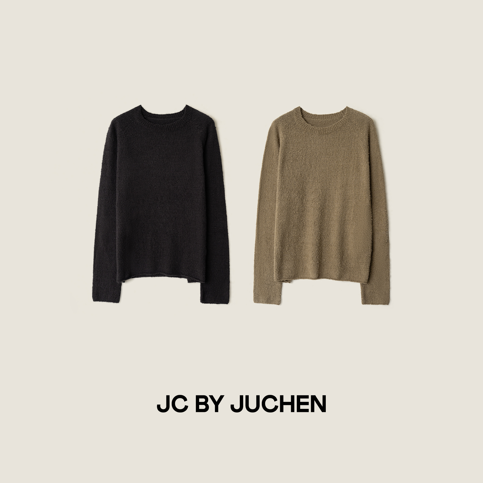 Row轻暖棉质长绒棉大肚纱落肩显瘦针织长袖 FW108032-195