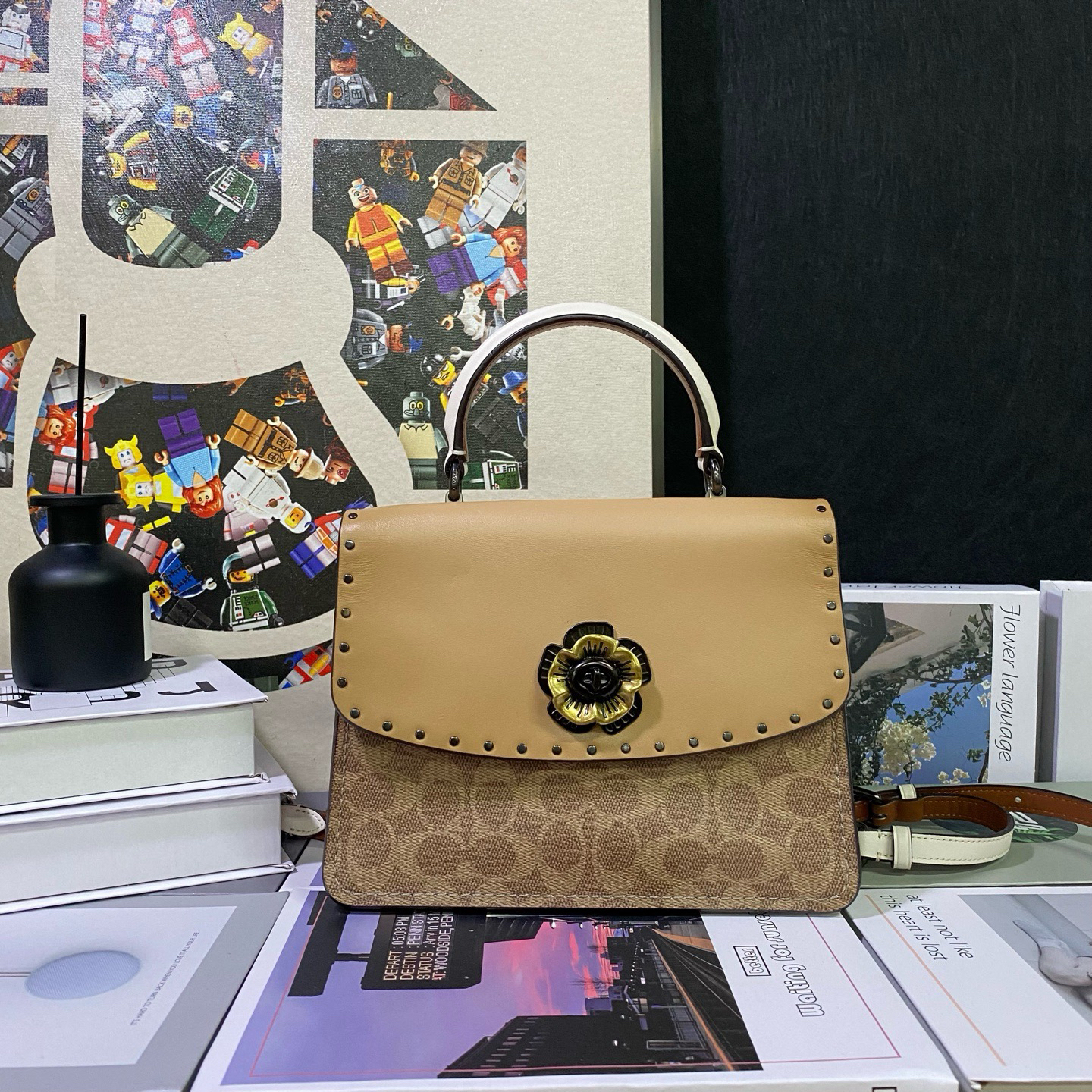 95新 COACH/蔻驰 22044斜挎包23*17