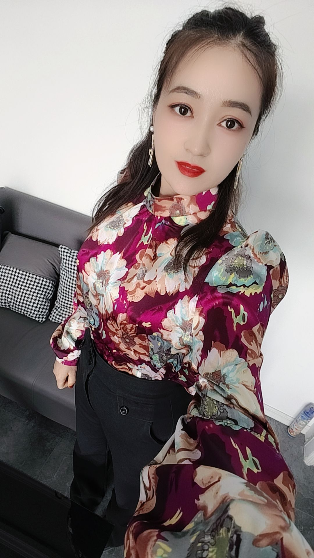 2025春秋女装新品复古民族风印花女士长袖碎花显瘦气质网红时尚