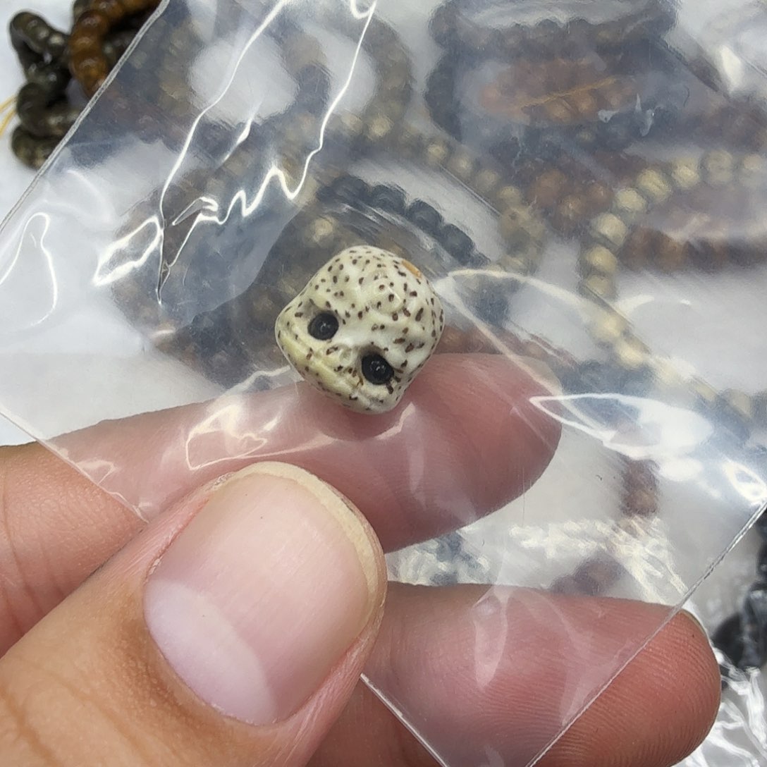星月菩提手串77星月菩提阿呆头一颗
