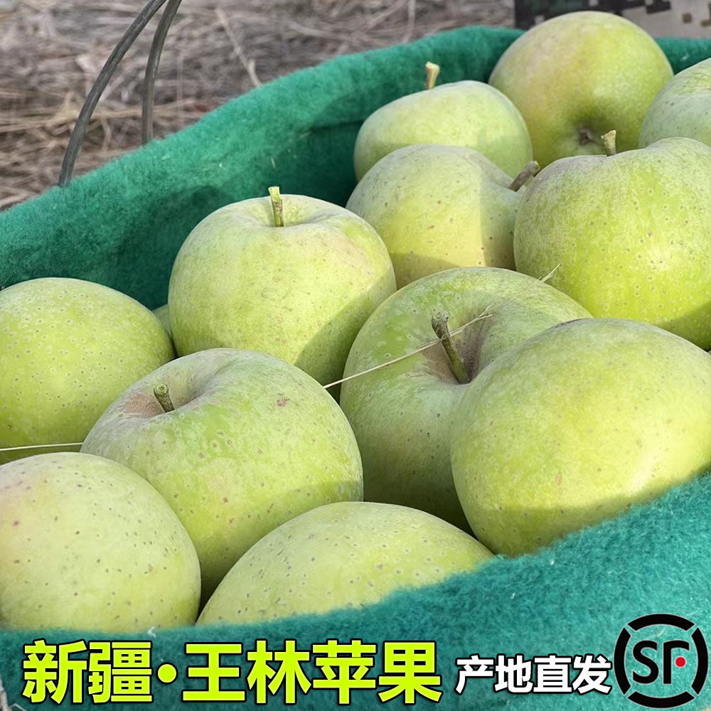 新疆阿克苏青森王林苹果新鲜水果酥脆香甜原产地直发