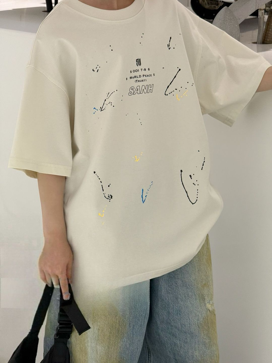 潮童泼墨印花短袖61225