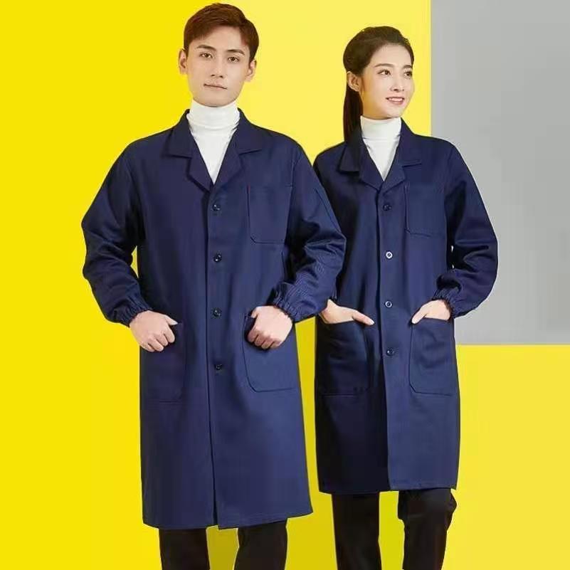 春秋耐脏青春流行纯色工装制服夏季防静电款长袖耐磨工作上衣厂服
