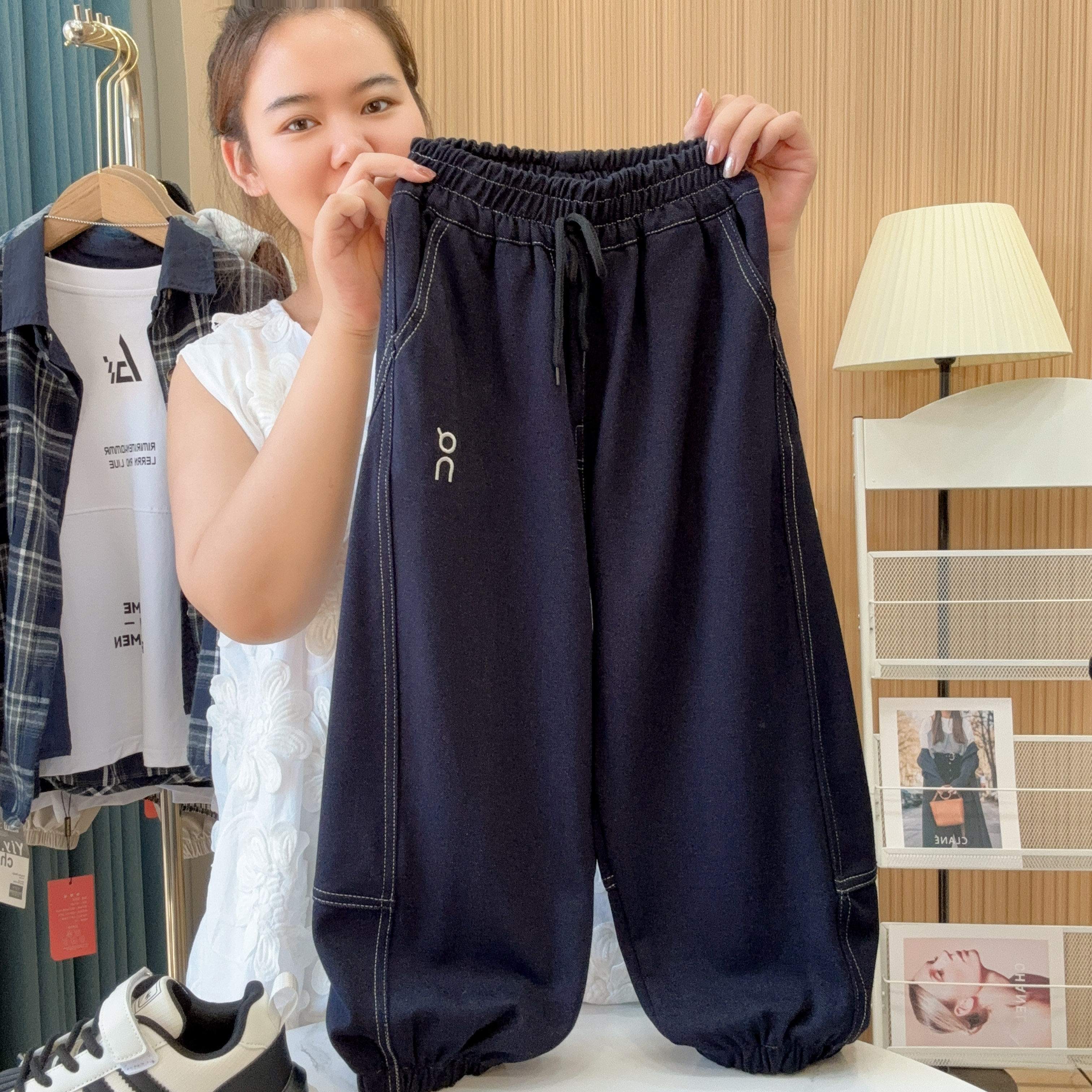 潮流童裤2025新款简约洋气纯色中大童儿童秋装百搭休闲裤CM9545