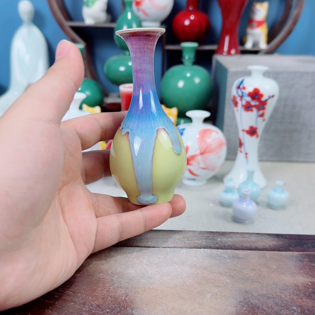 陶瓷手工小花器摆件