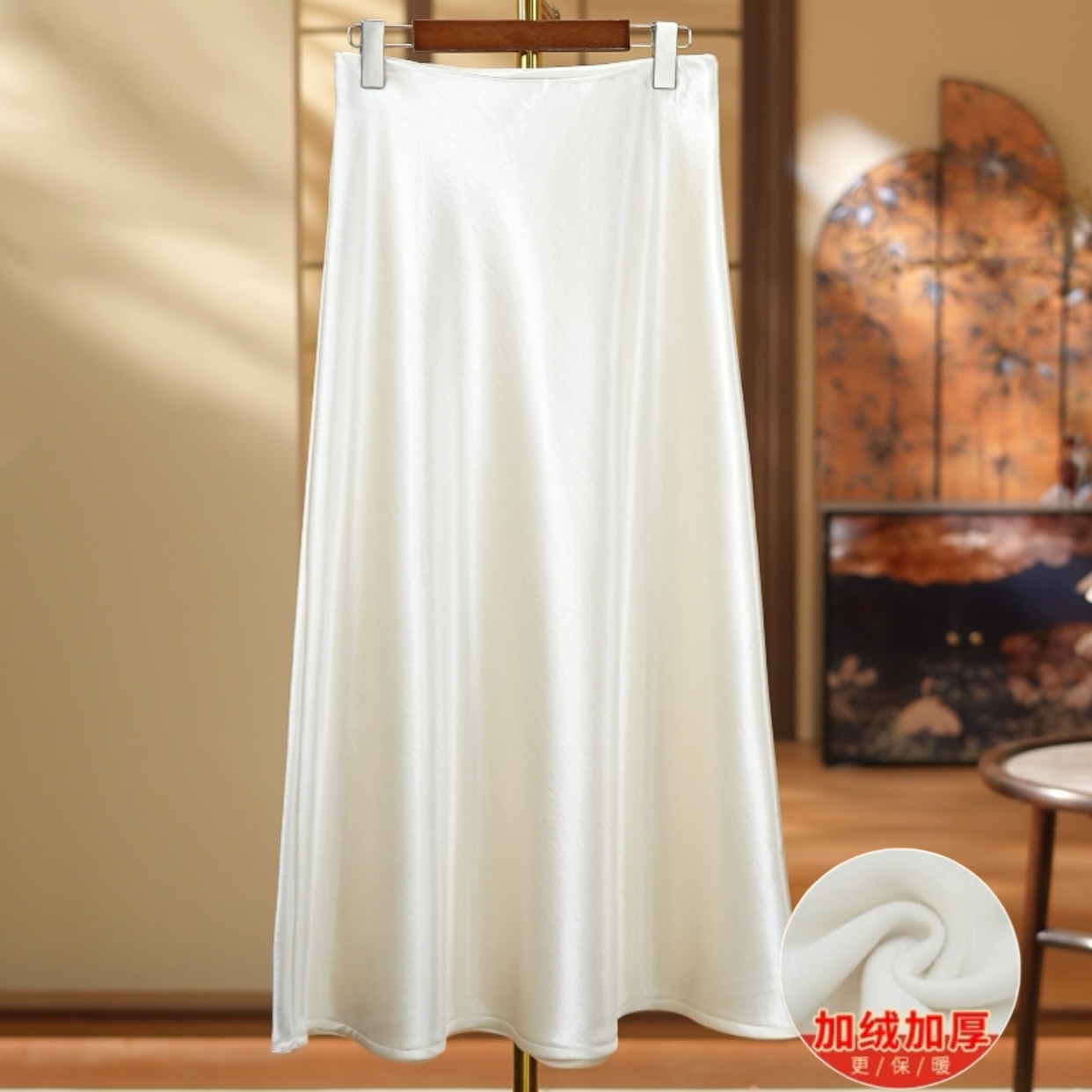 《思雨-半身裙》加绒加厚2025冬季新款女士百搭半身裙