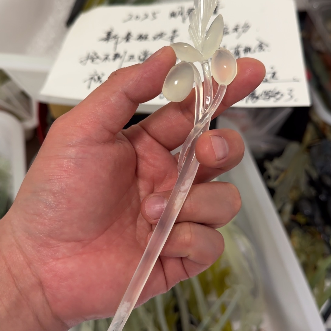 岫玉发簪未镶嵌明君玉簪贼拉好看