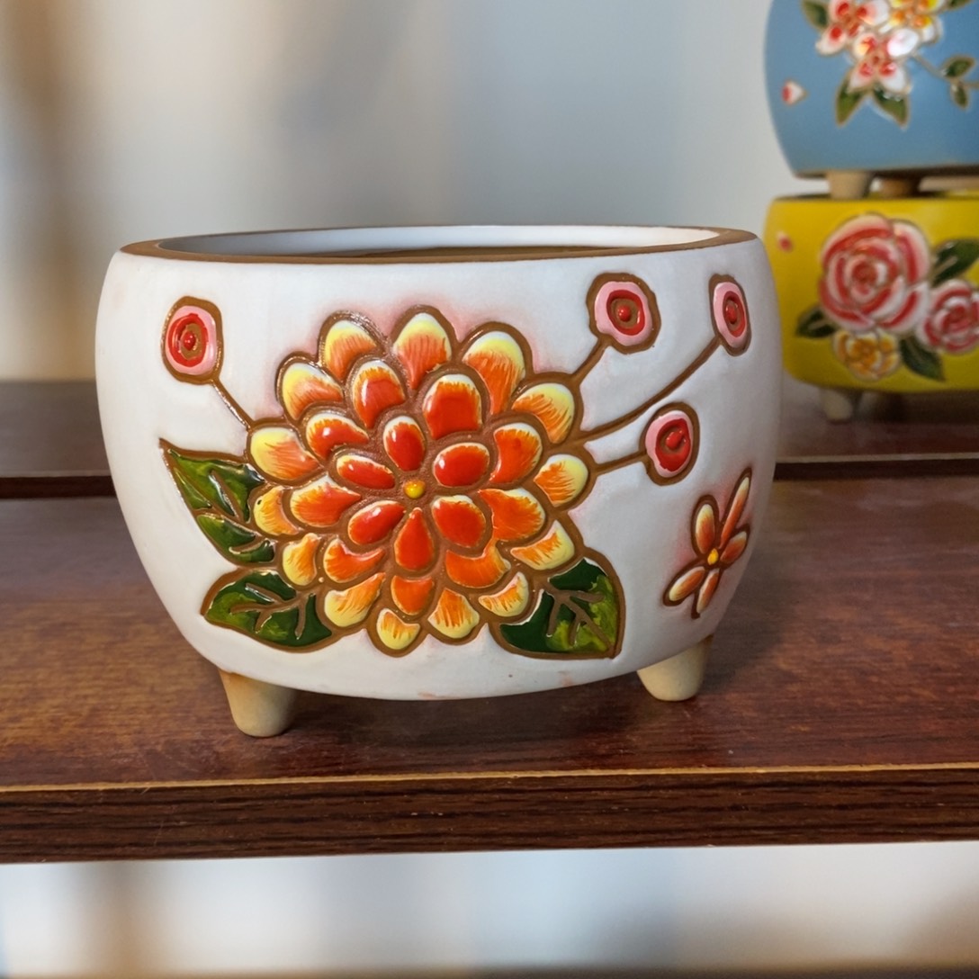 红陶韩式多肉植物花盆