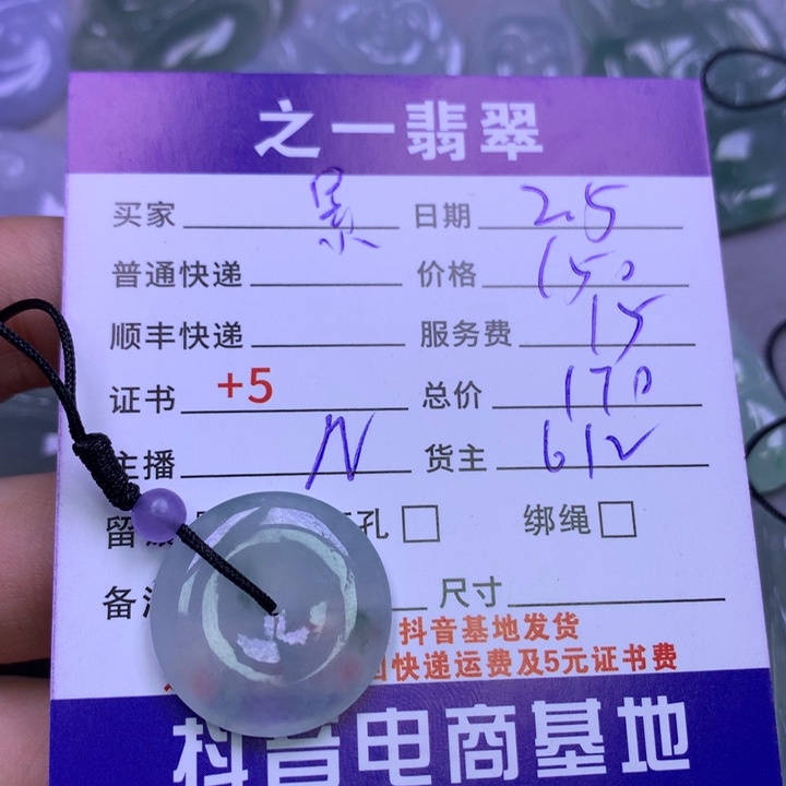 翡翠颈饰未镶嵌景*言