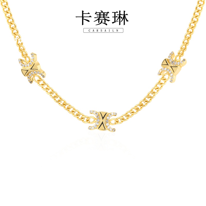 卡赛琳carsailn/ 镀K金 轻奢设计款个性项链 0553