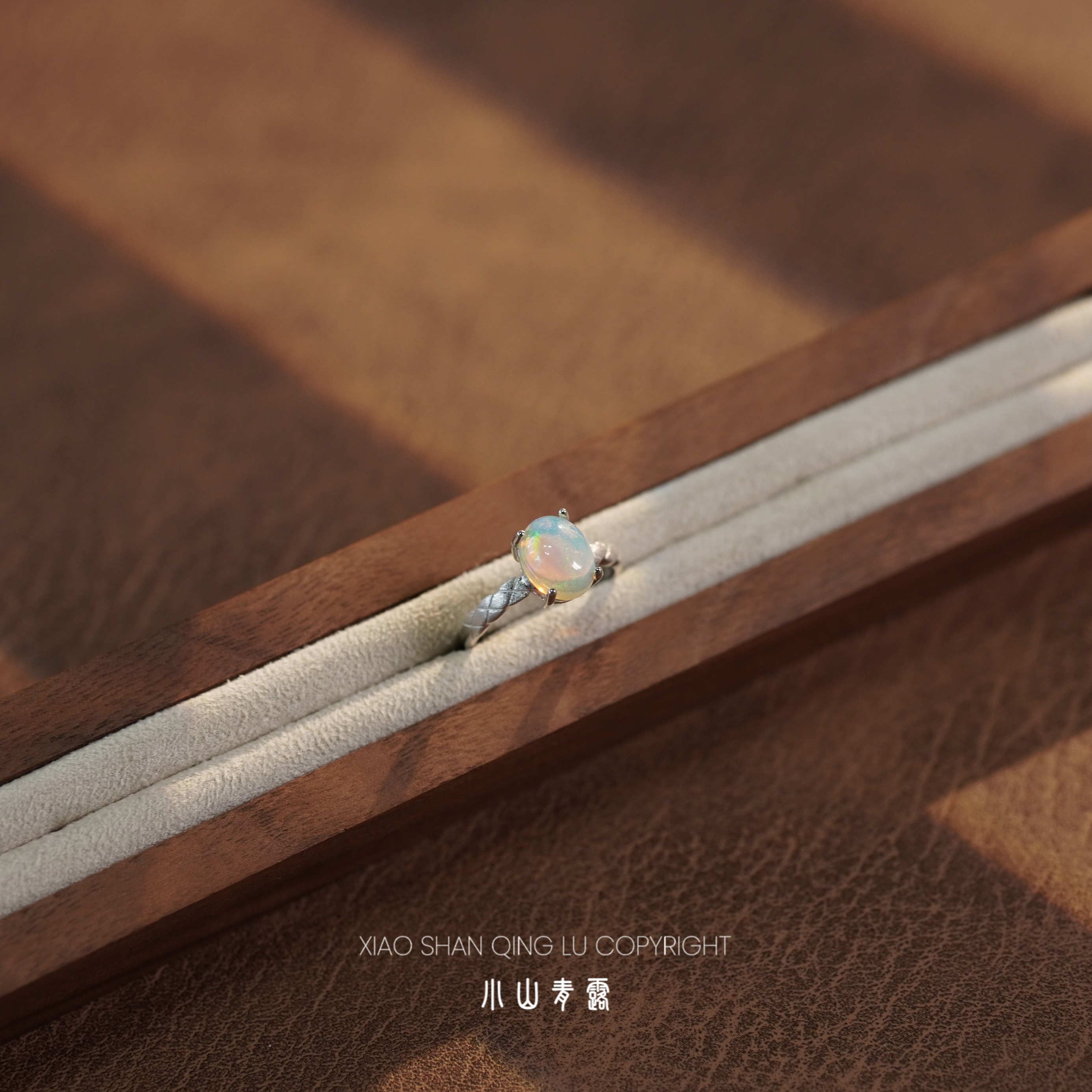 【XSS1301】天然欧泊气质戒指S925银镶嵌
