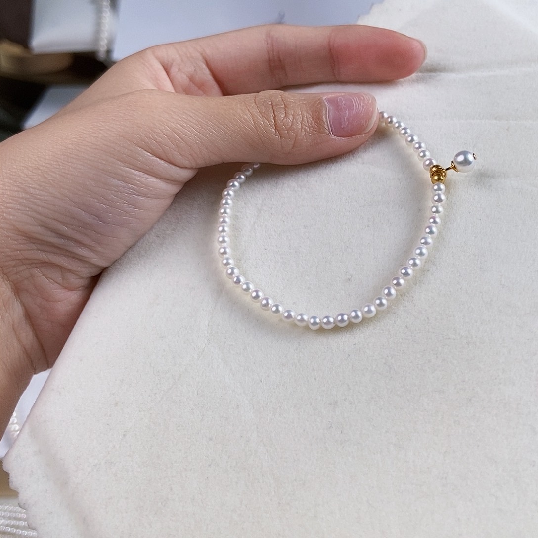 淡水珍珠手绳银S925镶嵌