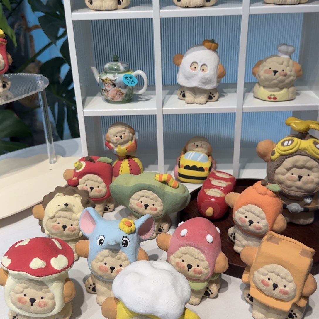 盖碗干土摆件哈哈