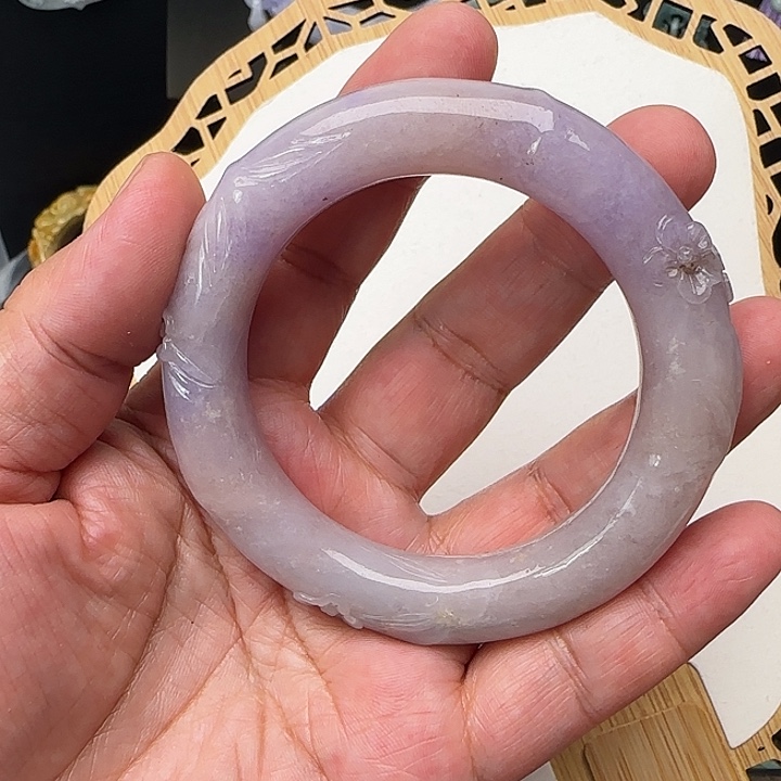定制翡翠未镶嵌翡翠手镯55 56 57