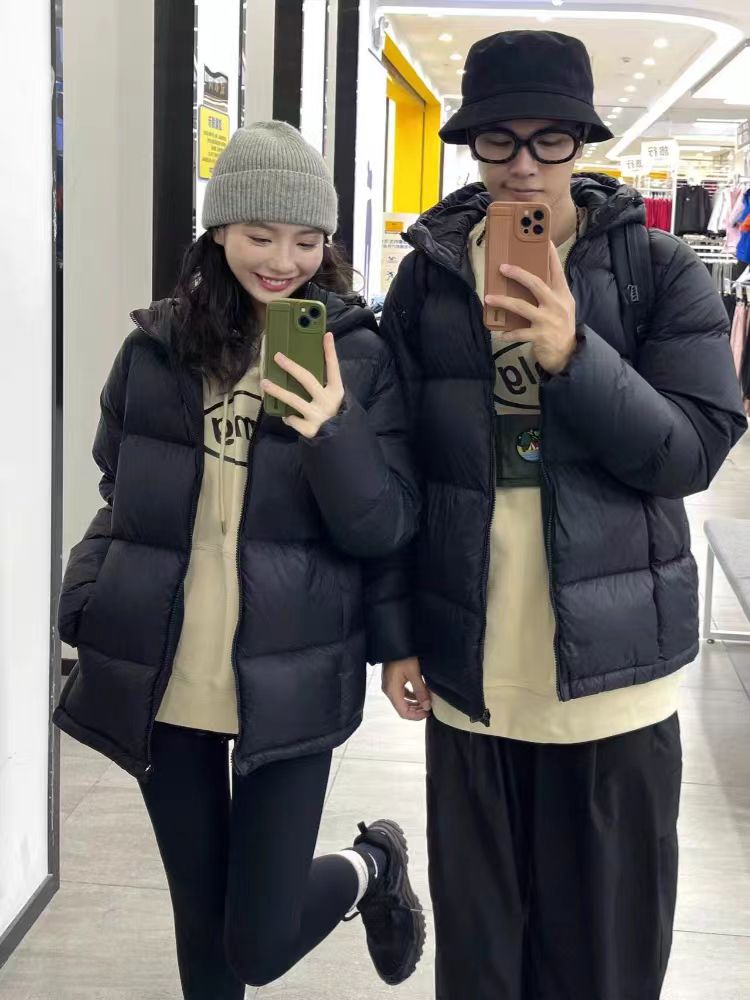 男女同款冬季加厚保暖情侣款连帽面包服