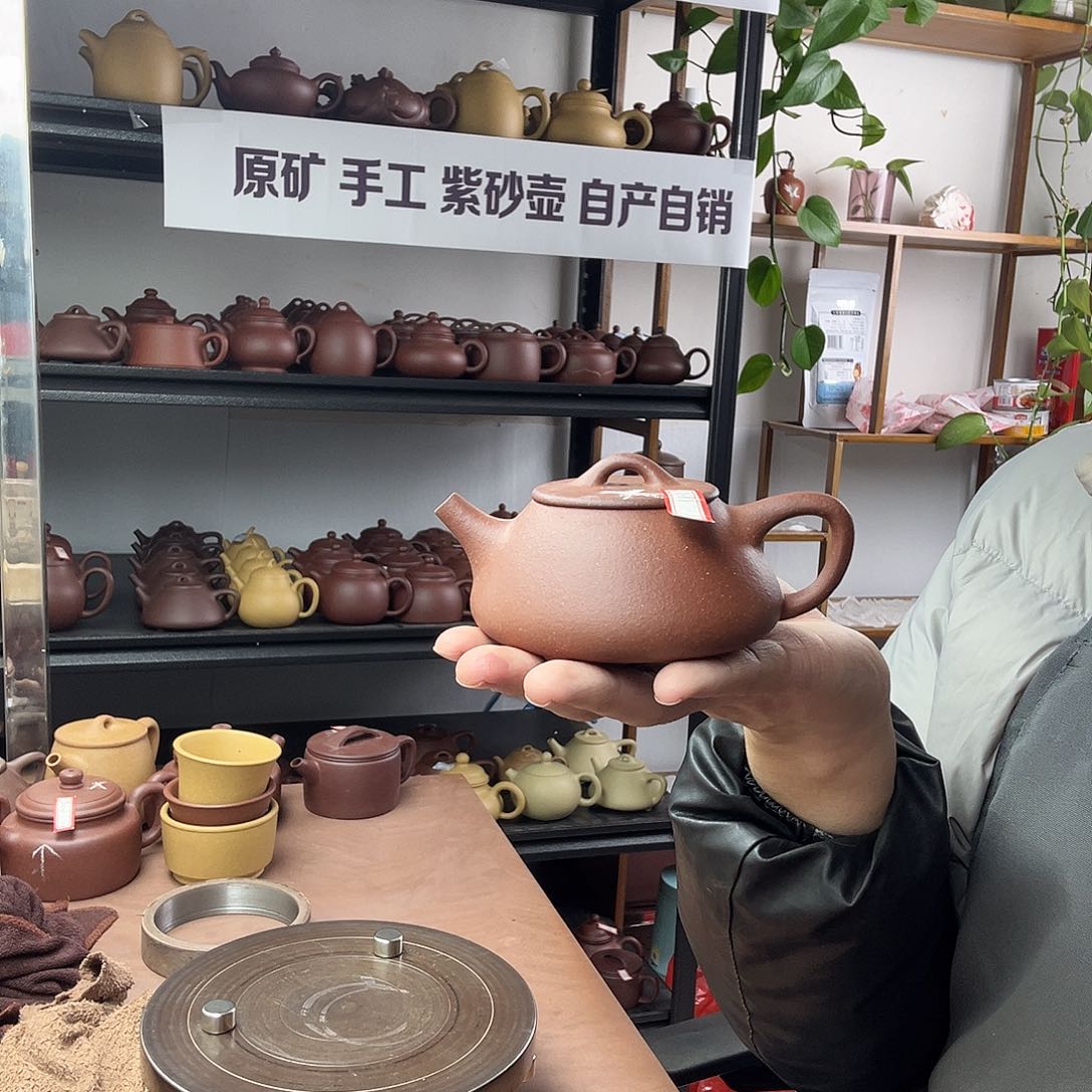 紫砂茶壶平盖石瓢