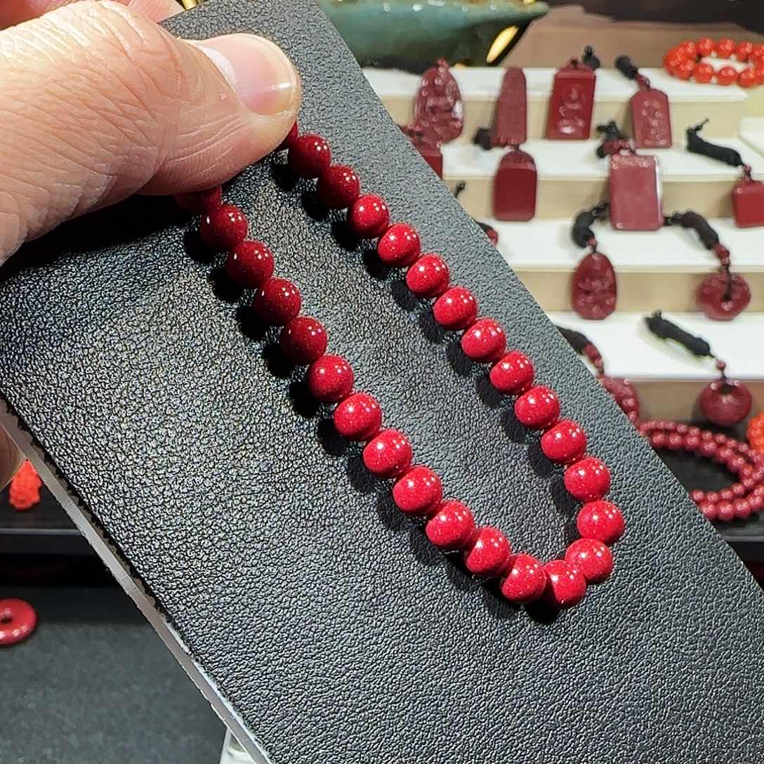 天然辰砂红晶砂6mm