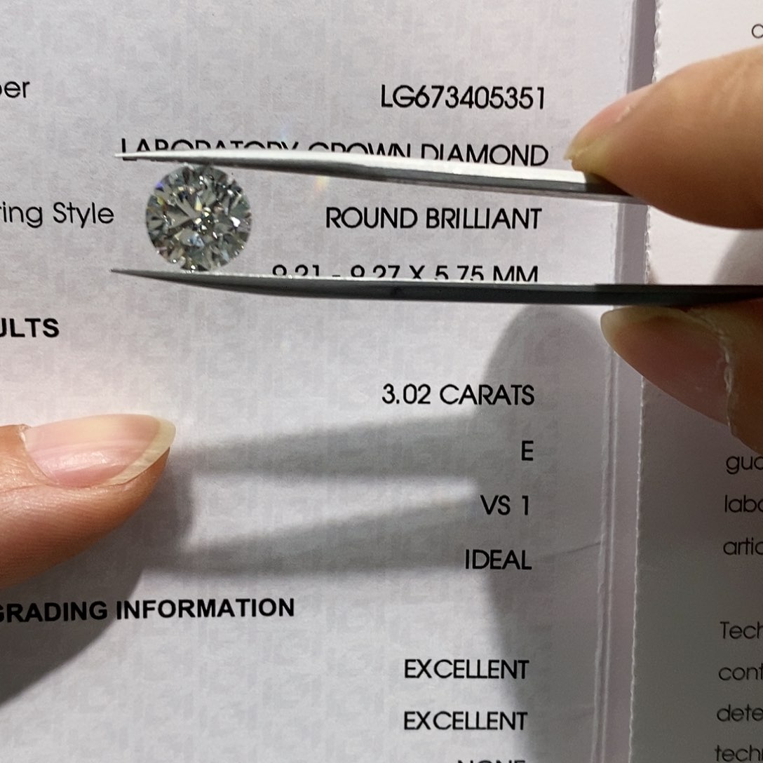 实验室培育钻石裸石未镶嵌蒜***饺