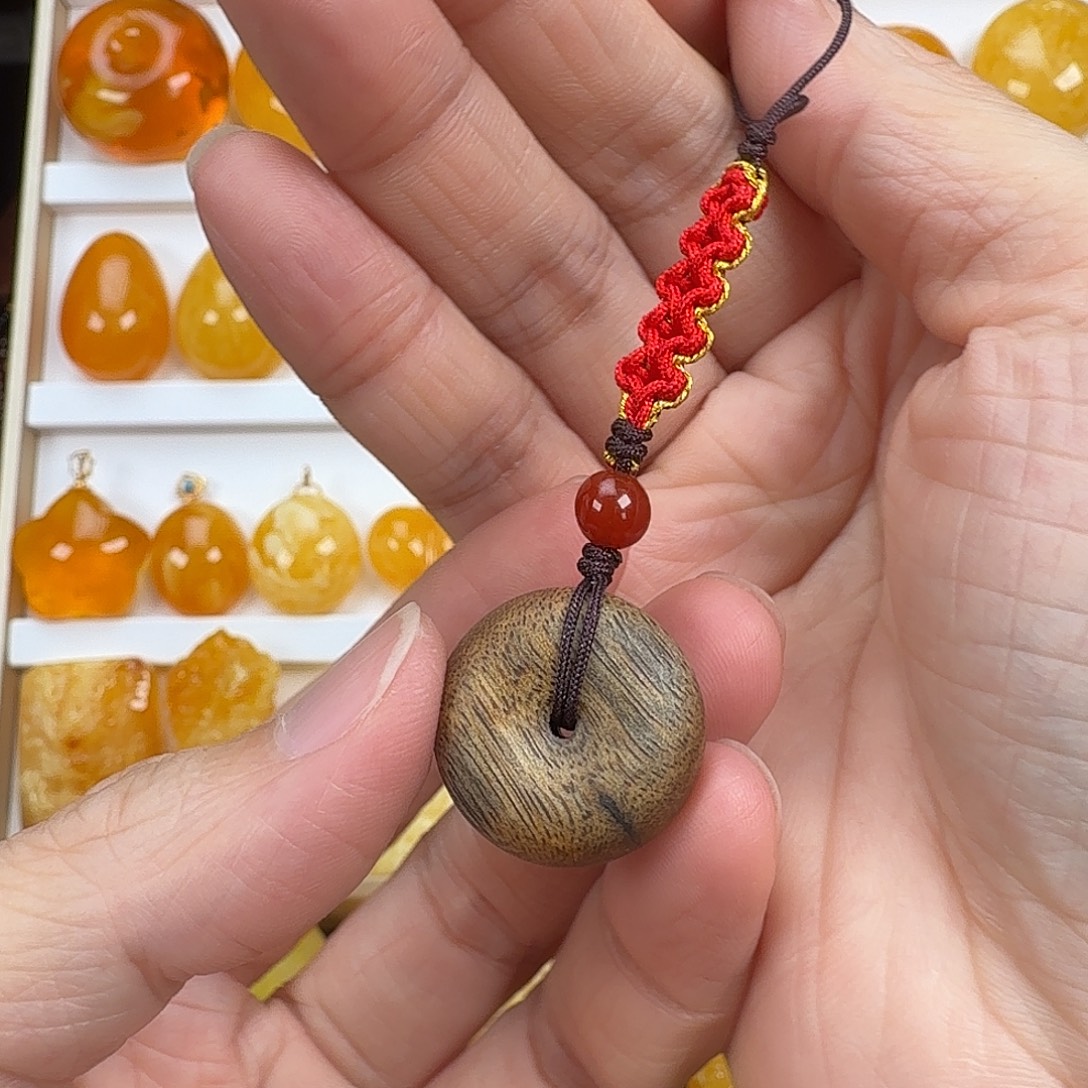 沉香吊坠沉香平安扣