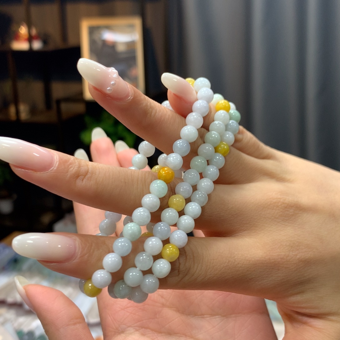 翡翠未镶嵌手串多样性发一