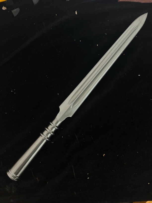 龙泉龙胆亮银枪 十八般兵器收藏未开刃