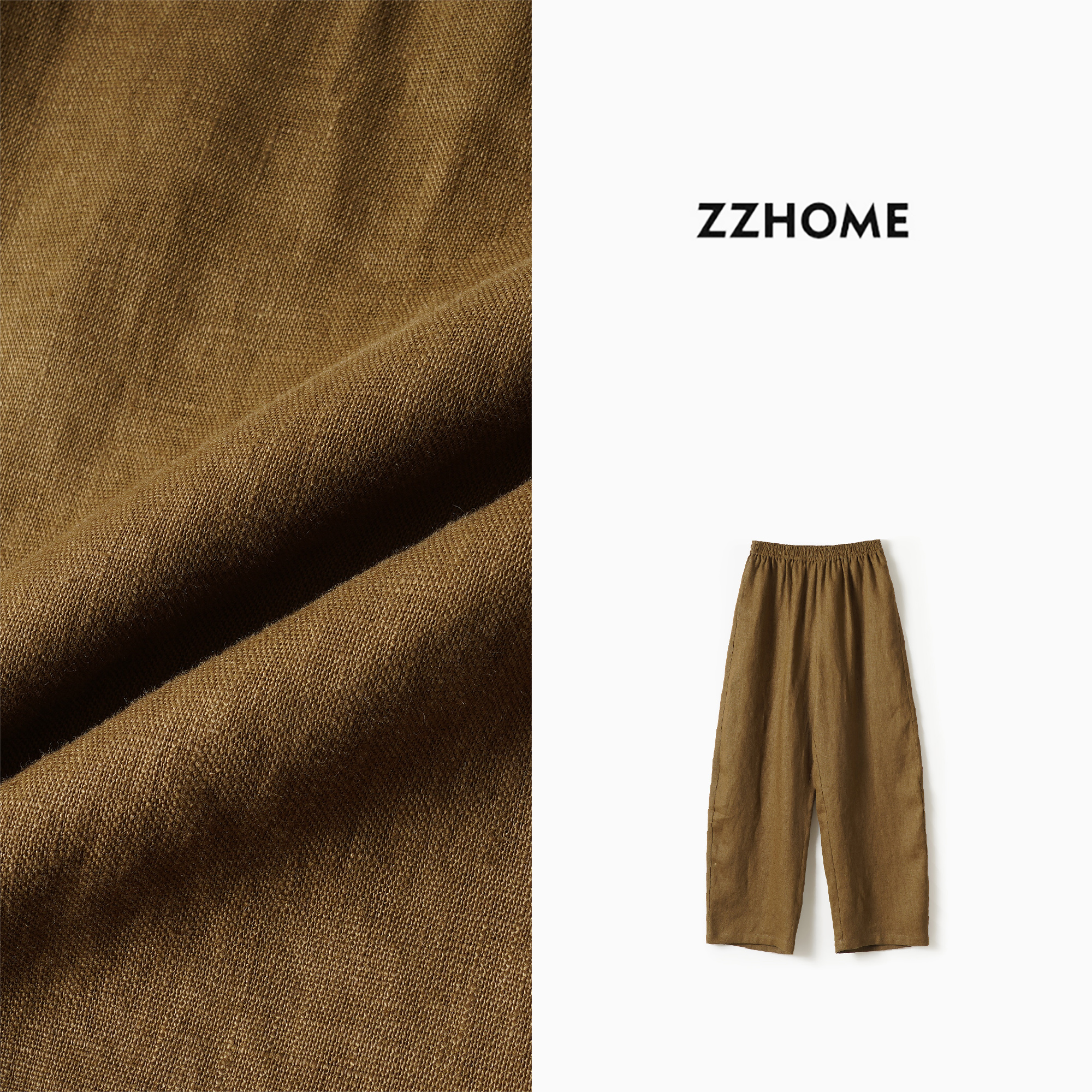 ZOZO HOME | 可持续时髦系列100亚麻百搭夏季薄款长裤q173911p