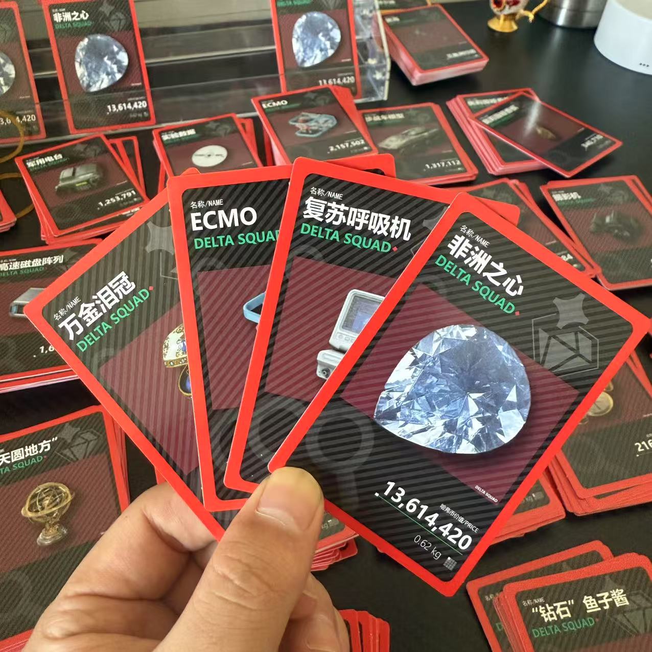 三角洲卡牌实物【拍一拆一体验】开红卡金卡送同等哈夫币 