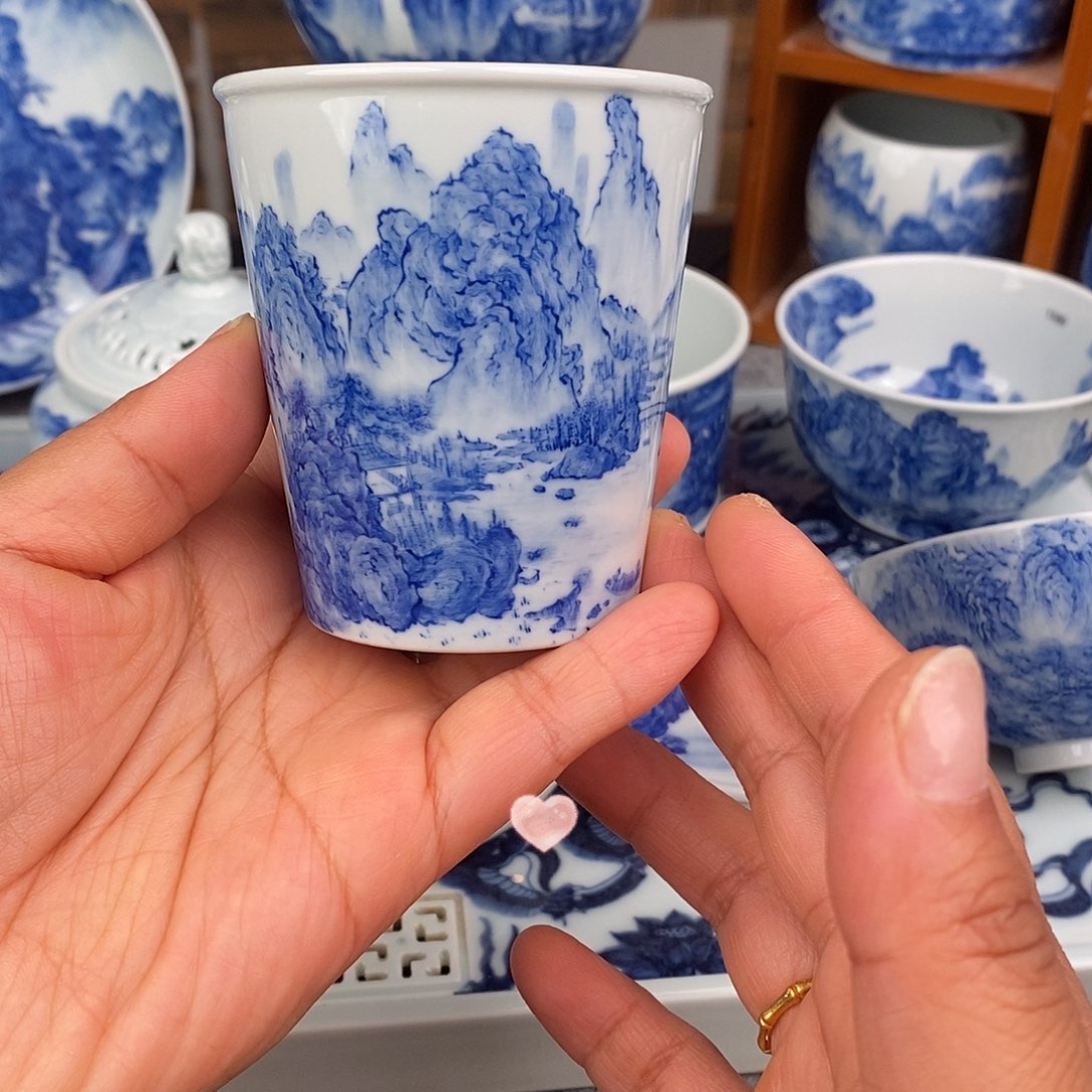 杯雪霁图 可乐杯 润锋窑宋画山水