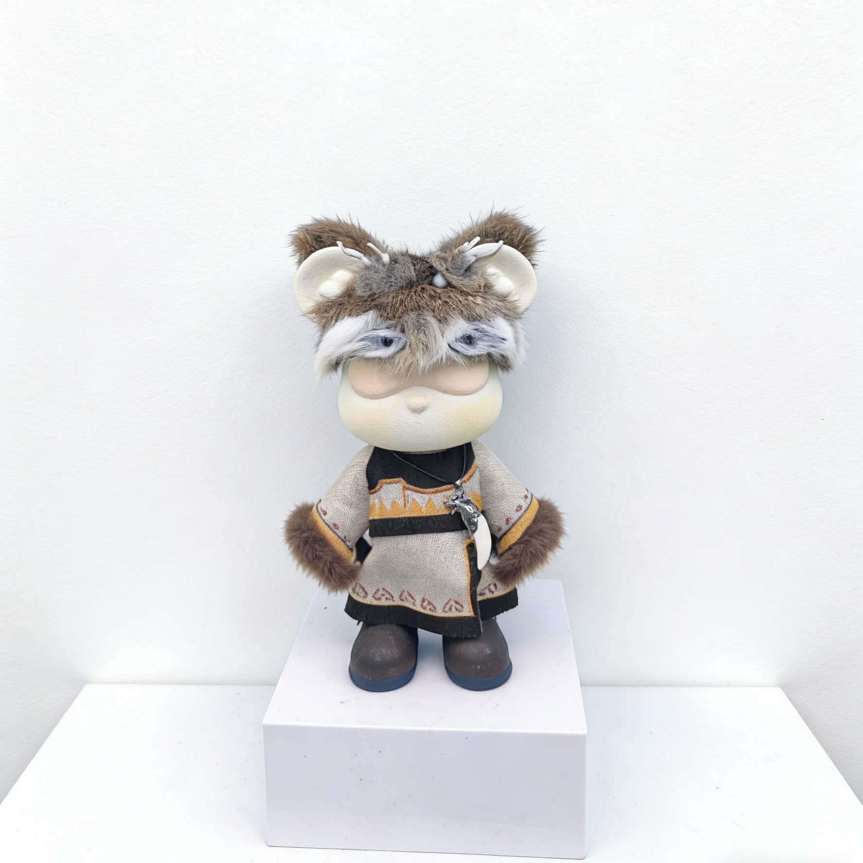 熊猫潮玩   鄂伦春族男 32厘米创意潮玩大号手工摆件潮流摆件精美