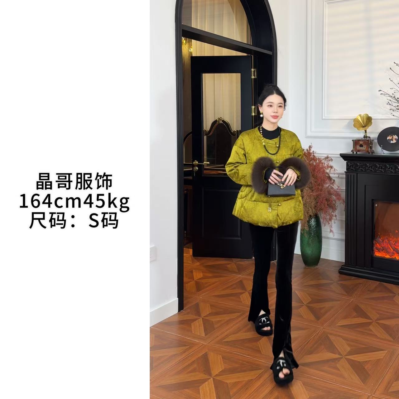 【青云志】新中式百搭宽松显瘦狐狸毛白鸭绒冬季国风保暖羽绒服