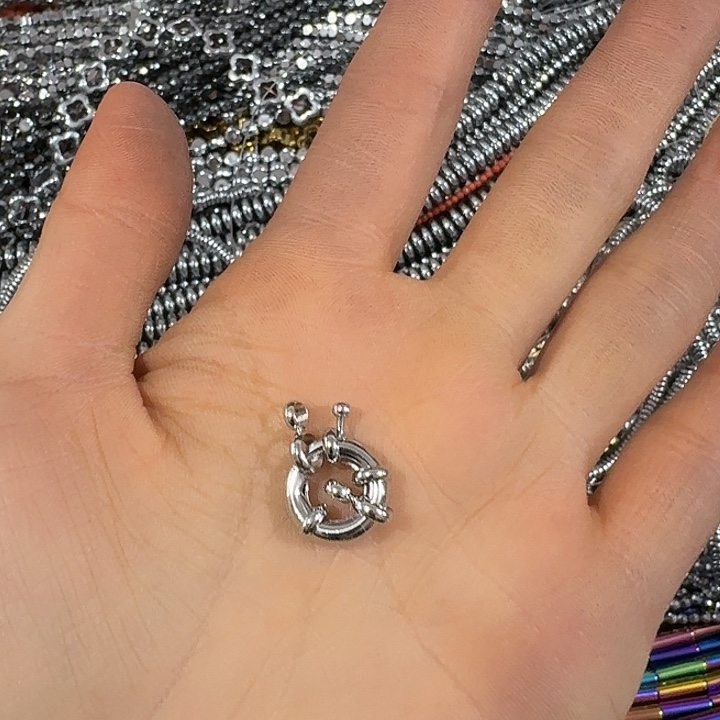 玛瑙/玉髓合金珠宝半成品3个方向盘扣