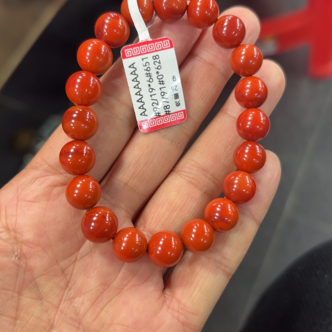 南红玛瑙手链未镶嵌玉*蝶
