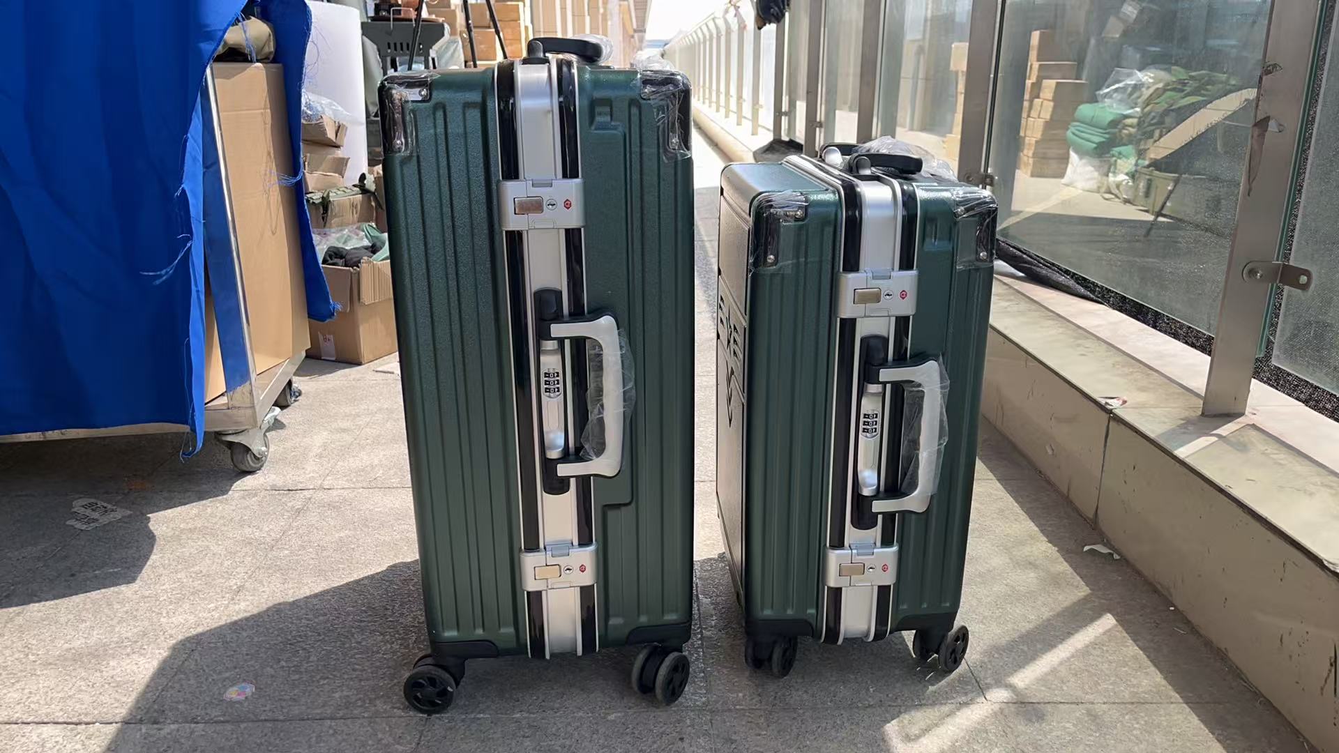 绿色铝筐行李箱20寸/24寸两款大小