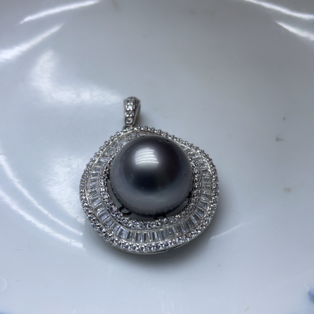 海水珍珠颈饰银S925镶嵌