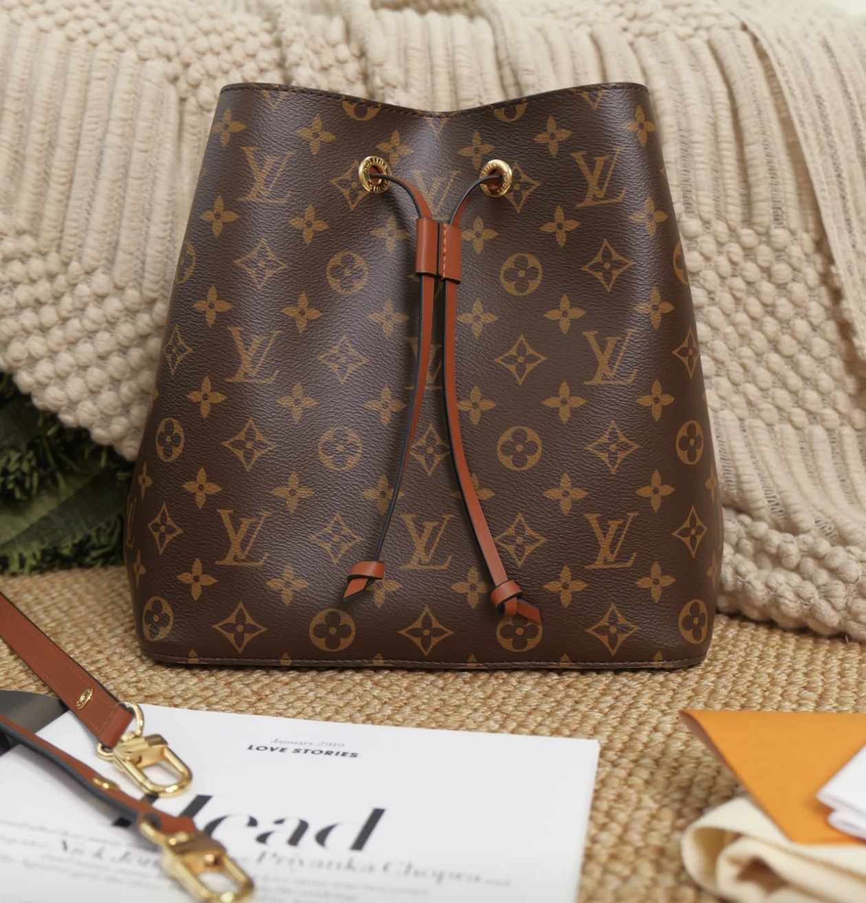 99新 LouisVuitton/路易威登 芯片款焦糖桶/3103