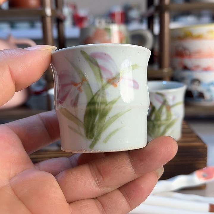 景德镇陶瓷竹节小杯杯