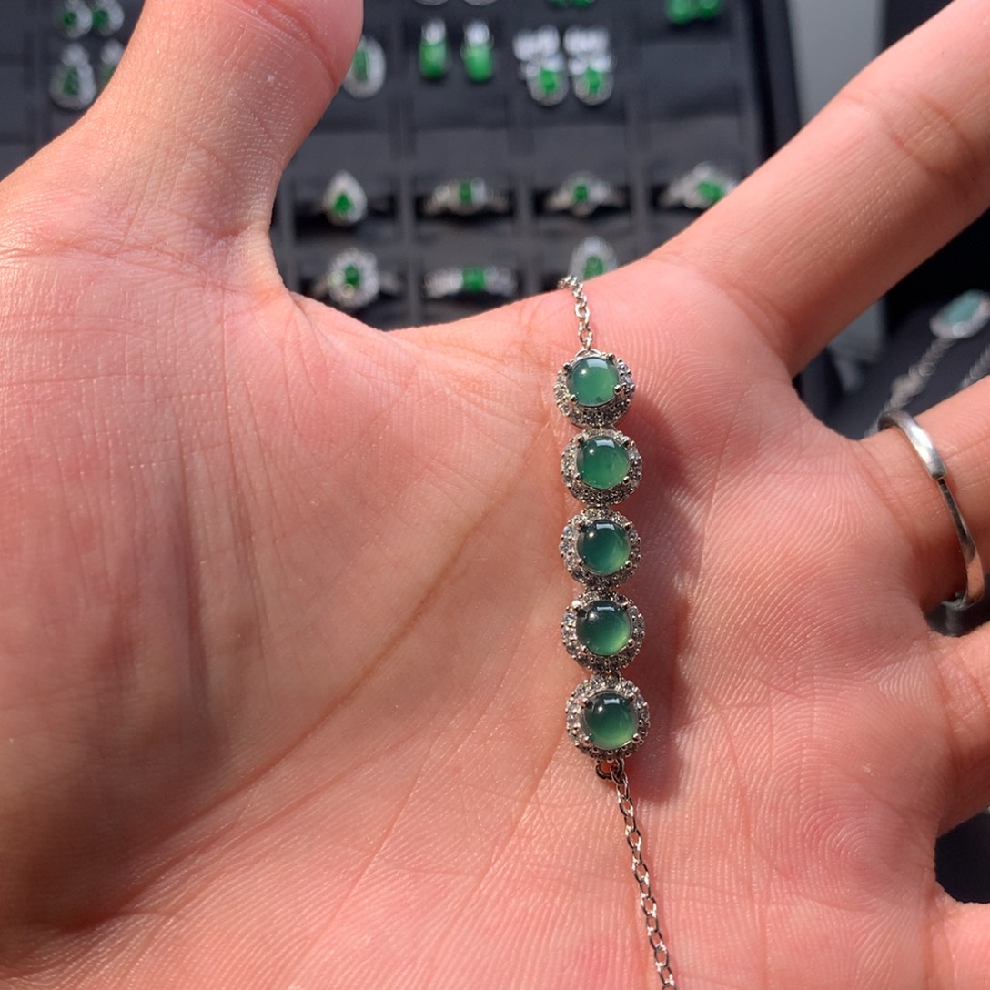 翡翠未镶嵌手链手链