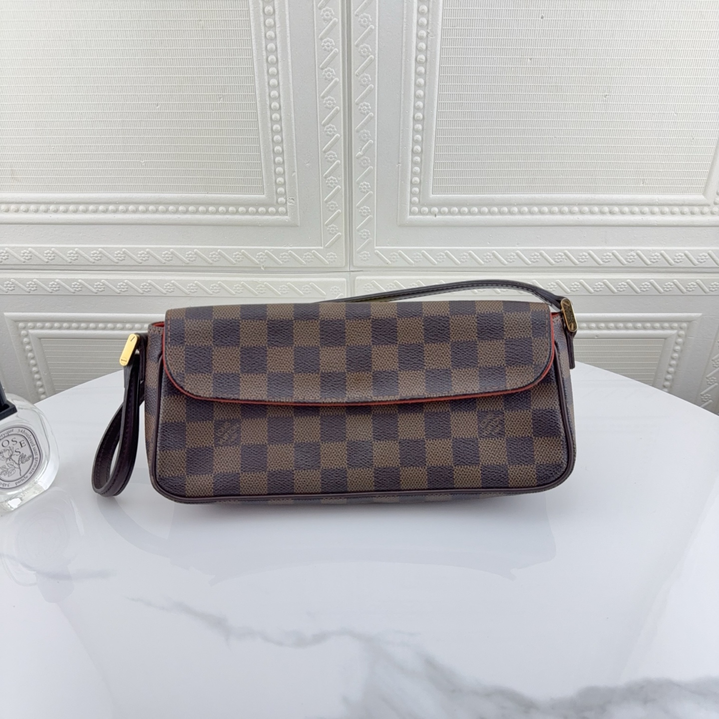 95新 LouisVuitton/路易威登 经典棋盘格表参道盒子棋盘格腋下包