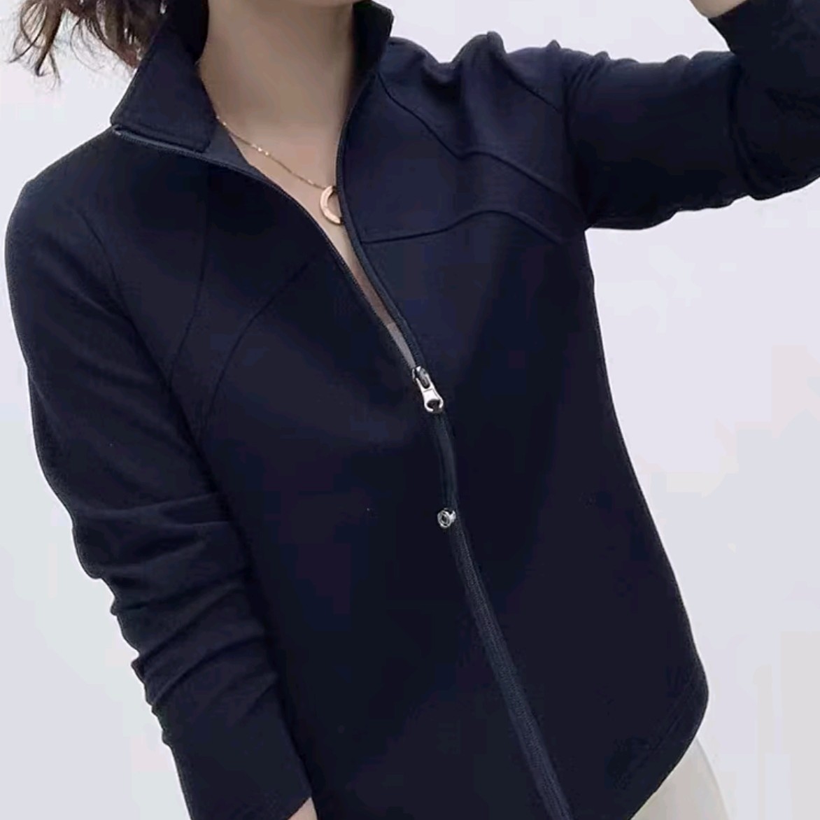 秋冬新款-女士加绒厚款立领保暖外套518