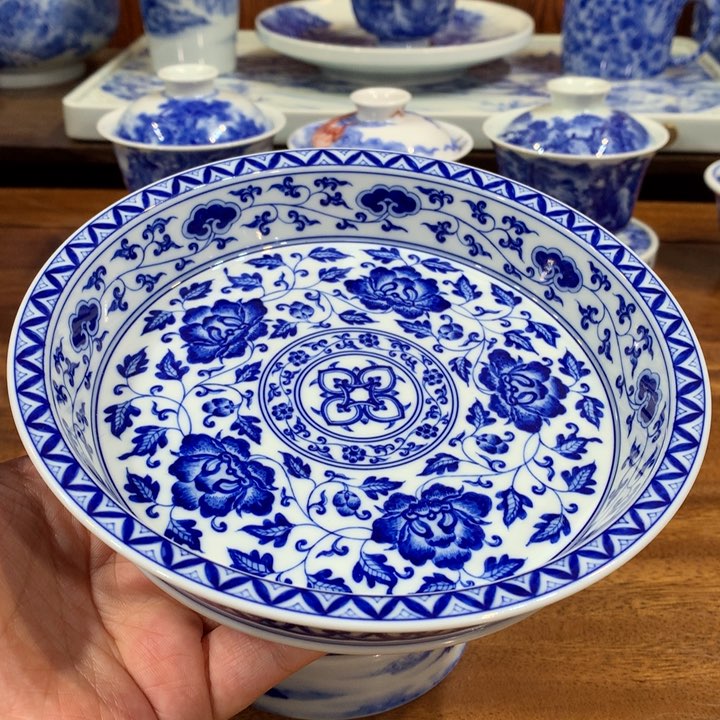 晓月柴窑 缠枝壶承