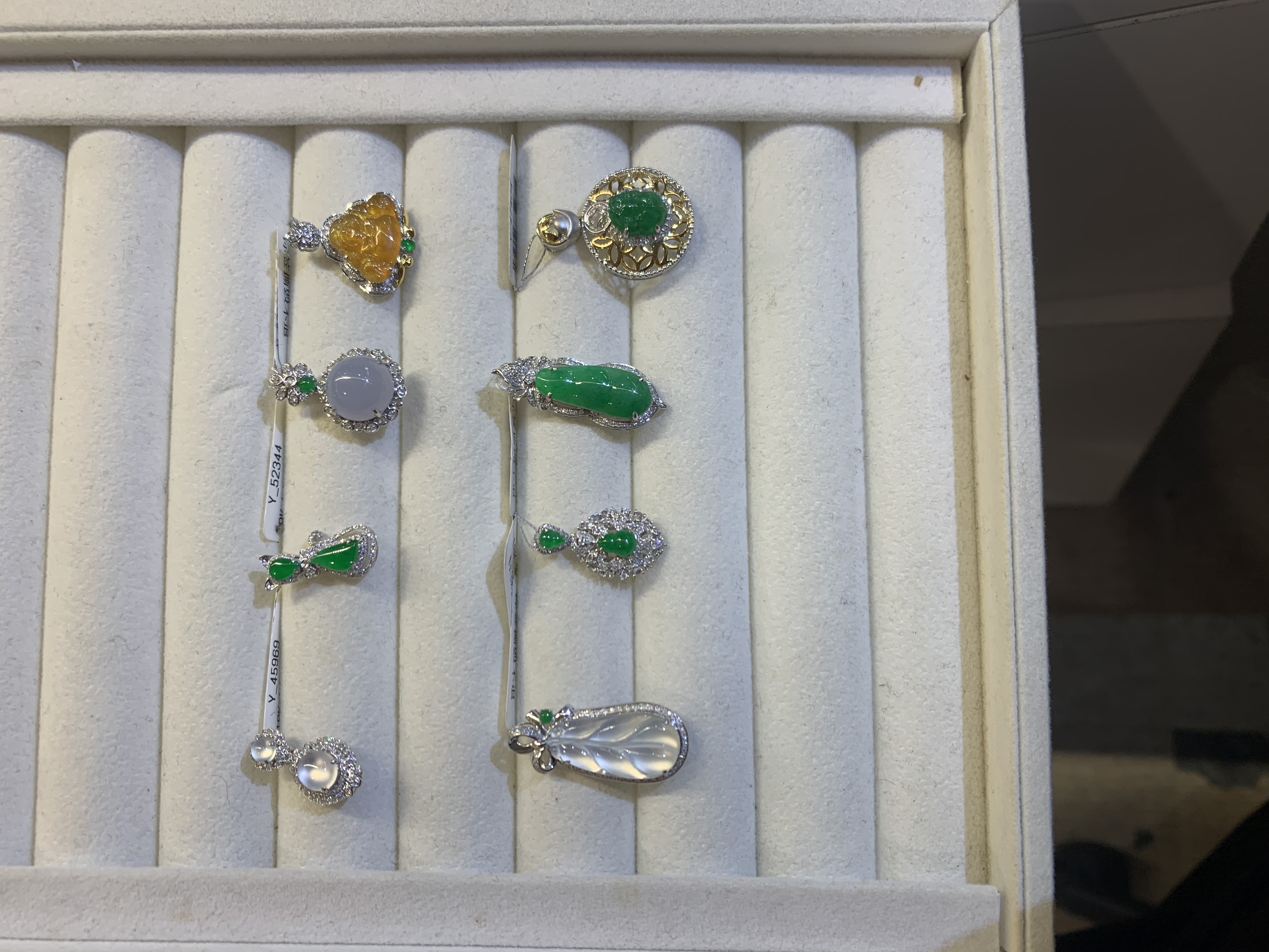 【彩虹盘】翡翠吊坠-多样性发一件-18K金镶嵌-XY01 |CXQ21