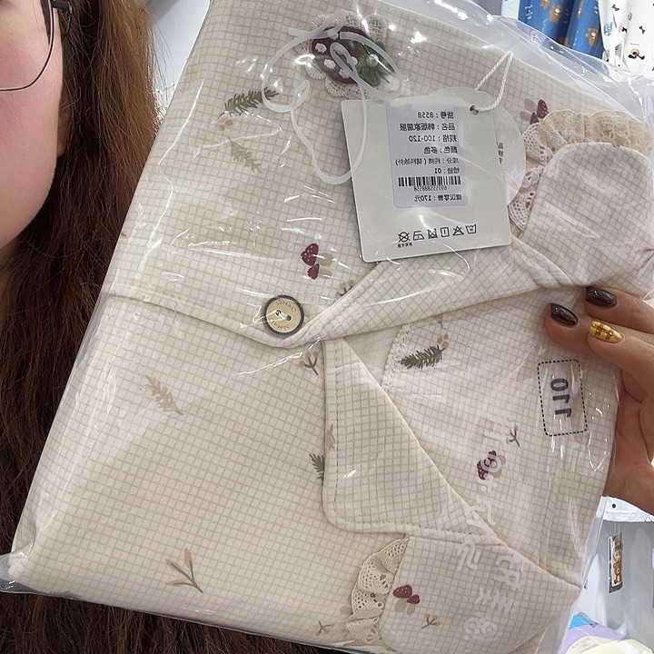 有机棉女童睡衣110尺码