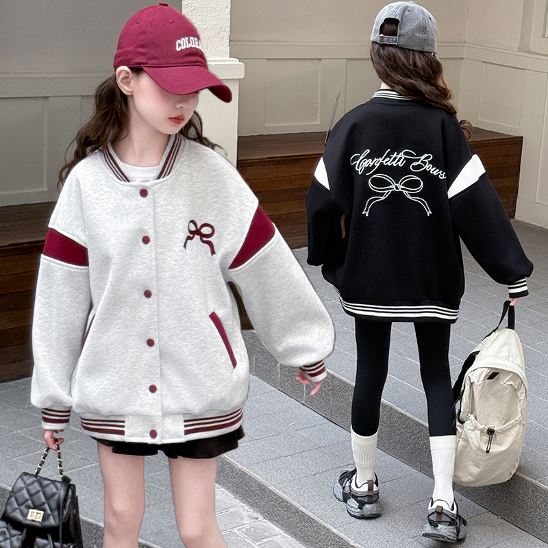 女童外套秋季新款百搭洋气休闲宽松韩版百搭中大童儿童套装