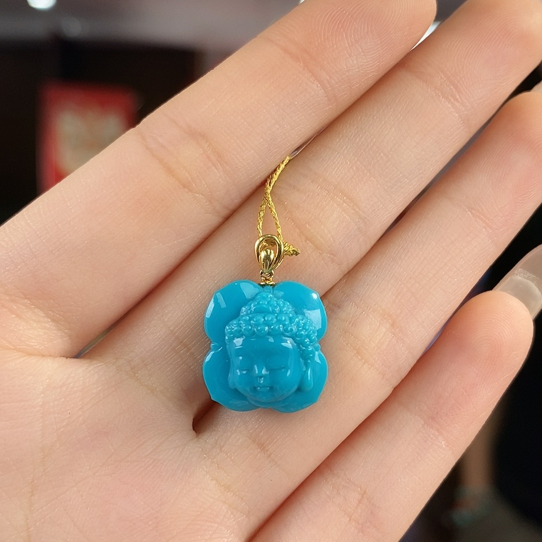 绿松石18K金镶嵌珠宝奇石