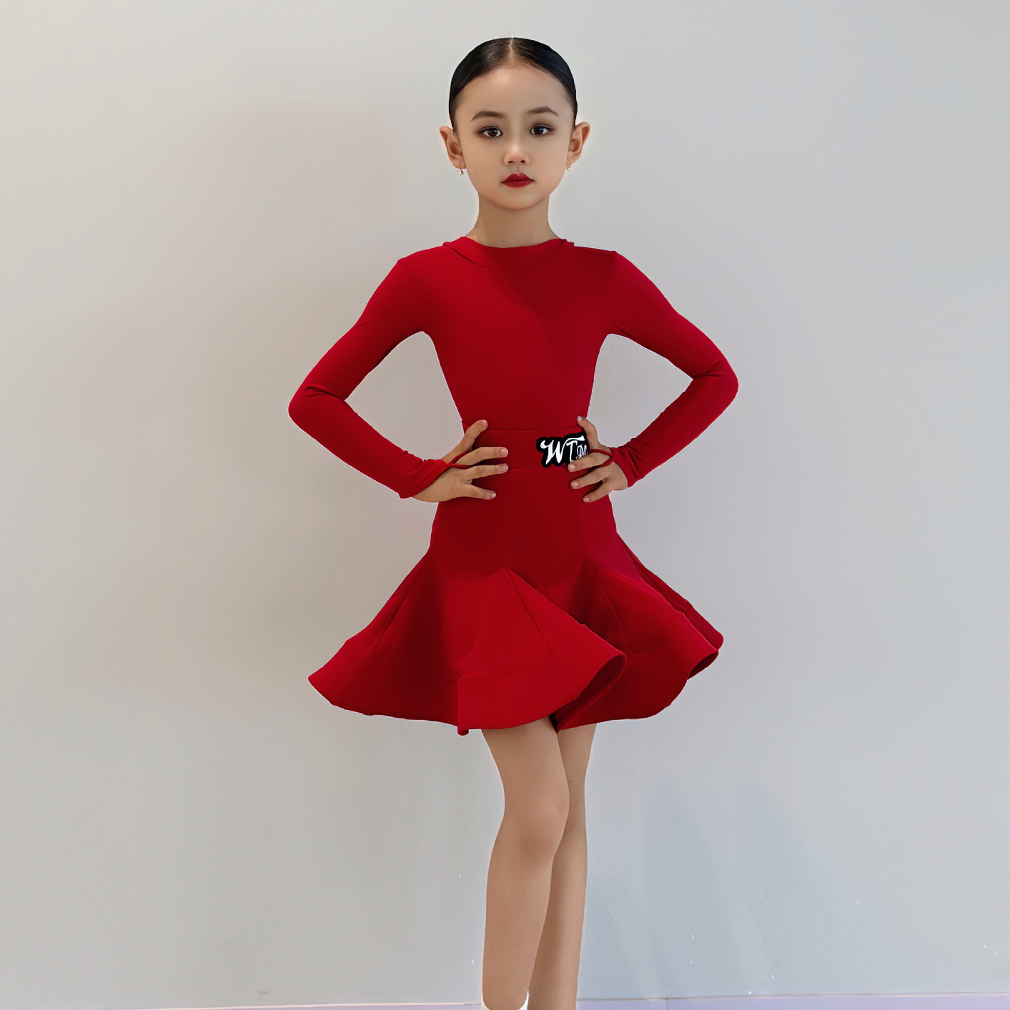 GTYdance2025春秋长袖新款女童LULU裸感爽肤比赛服G22050