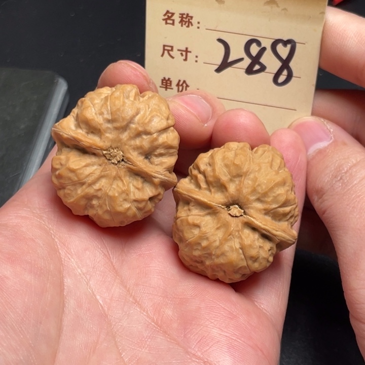 文玩核桃把件蛙蛙35尺白茬288