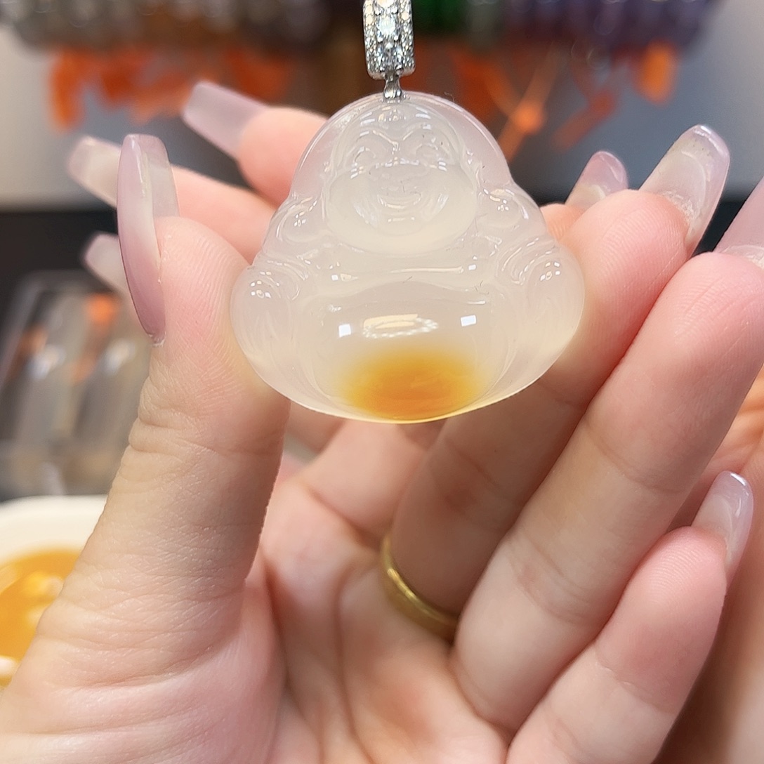 玛瑙/玉髓银S925镶嵌颈饰